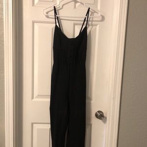 Kardashian long overall jump suit
